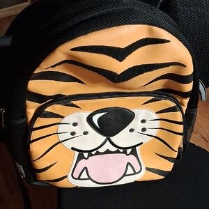 Kids Tiger Backpack - Orange and Black Made By Omg Large Size
